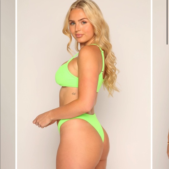 Sunny Bunny Olivia Neon Green Bikini Size S - Picture 2 of 4